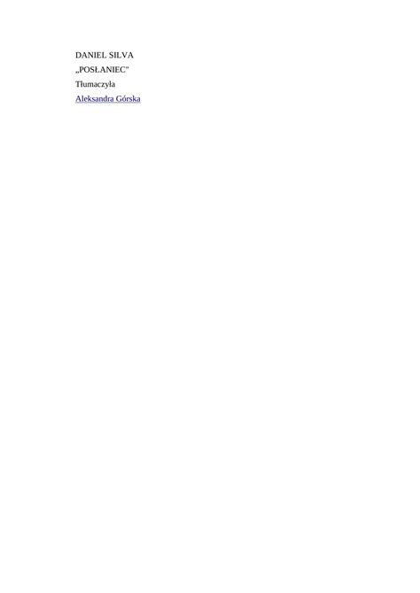 Download Silva Daniel - Gabriel Allon 07 - Poslaniec PDF