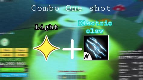 Blox Fruit Combo One Shot Light Electric Claw Bounty Hunt Youtube