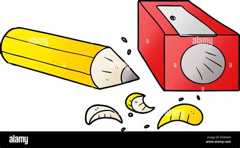 Cartoon Pencil And Sharpener Stock Vector Image And Art Alamy