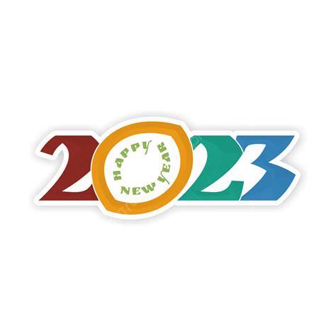 سنة جديدة سعيدة 2023 Fullcolor عام جديد سعيد 23 2023 Png والمتجهات