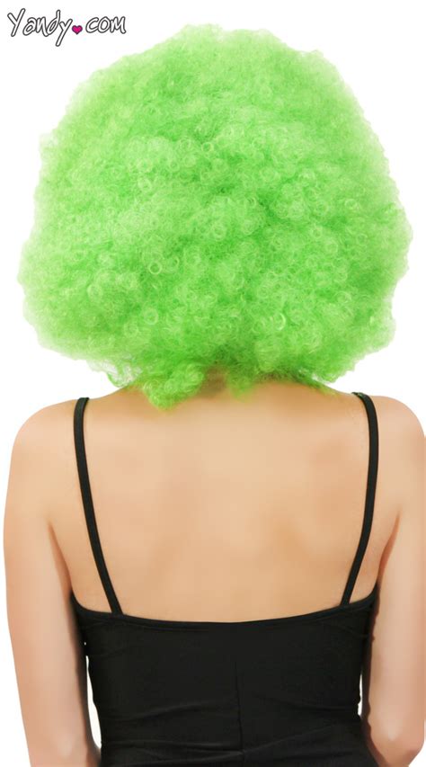 Neon Green Jumbo Clown Wig Green Clown Wig Green Afro Wig