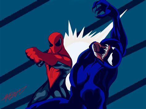 2048x1152 Spiderman Vs Venom Artwork 2048x1152 Resolution Hd 4k