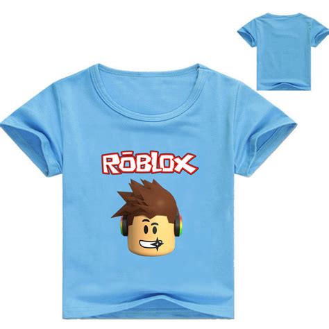 Summer Roblox Game Short Sleeve Cotton Casual Plain T Shirt Aboxnz