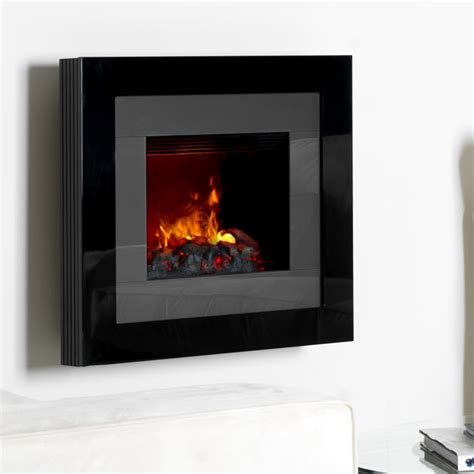 Classy Modern Dimplex Redway Wall Mounted Black Electric Fire No1 For