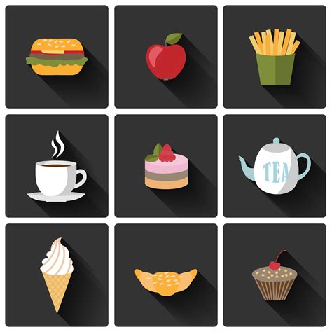 Conjunto De Iconos De Comida Vector En Vecteezy