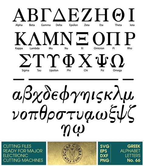 Greek Alphabet Letters Font Design 66 Svg Eps Dxf By Scrapcobra