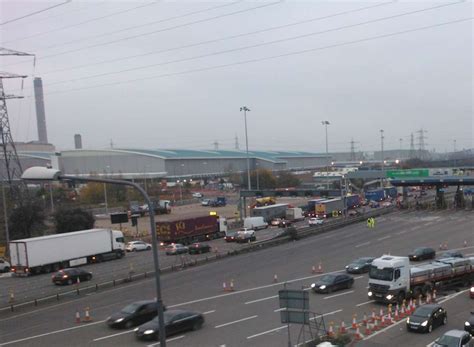 The dartfordthurrock river crossing commonly known as the dartford crossing and until 1991 the dartford tunnel is a major road crossing of the river thames. Dartford Crossing delays after a faulty overhead gantry ...
