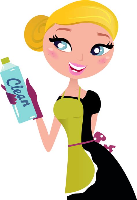 Maid Clipart Cleaning Lady Cartoon Cleaning Lady Png Download