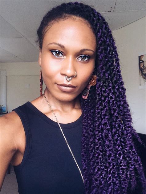 Thephoenixathena On Instagram Purple Marley Twists Using Reggae