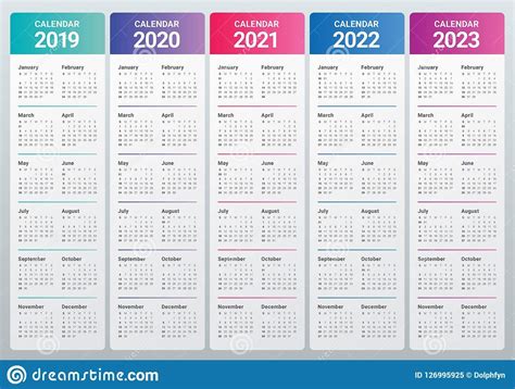 Printable Calendar 2020 2021 2022 2023