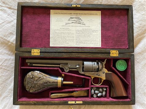 Flli Pietta 1851 44 Colt Navy Revolver In Showcase Box With