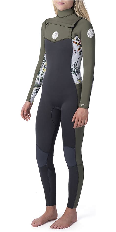 Rip Curl Womens Dawn Patrol Mm Chest Zip Wetsuit White Wsm Cs