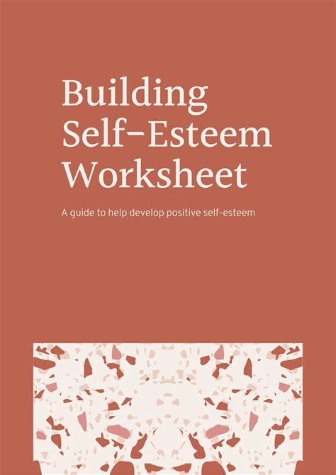 Building Self Esteem Worksheet Guide Pdf Fillable Etsy