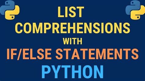 Python If Else In A List Comprehension TUTORIAL YouTube