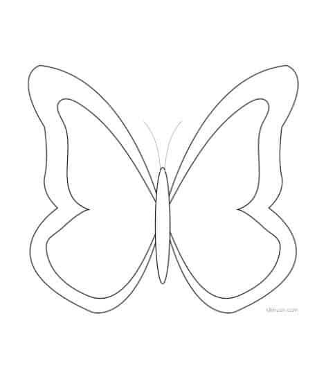Extra Large Butterfly Printable Coloring Pagetemplate