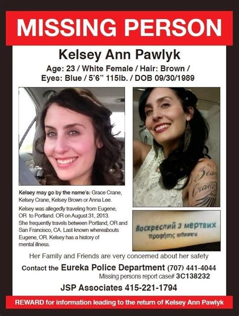 Missing Persons Of America Kelsey Pawlyk Missing From Oregon May Have