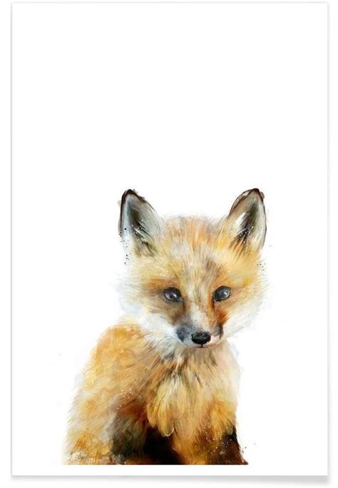 Little Fox Illustration Poster Juniqe