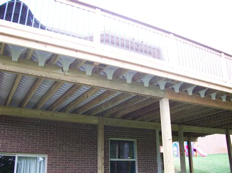 Most under deck ceiling systems today are vinyl or synthetic based materials. under deck roof system » Design and Ideas