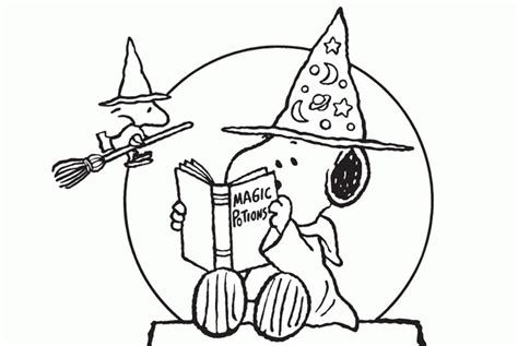 Halloween Charlie Brown Coloring Pages Coloring Home
