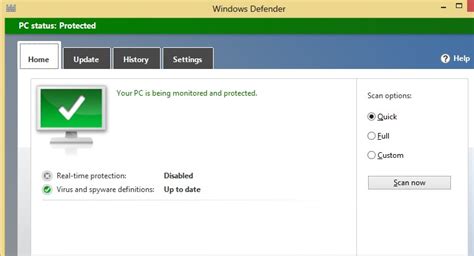 Windows Defender Real Time Protection Is Disabled Microsoft Community
