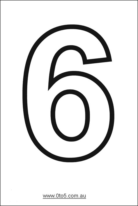 Number 6 Large Printable Numbers Printable Numbers Free Printable