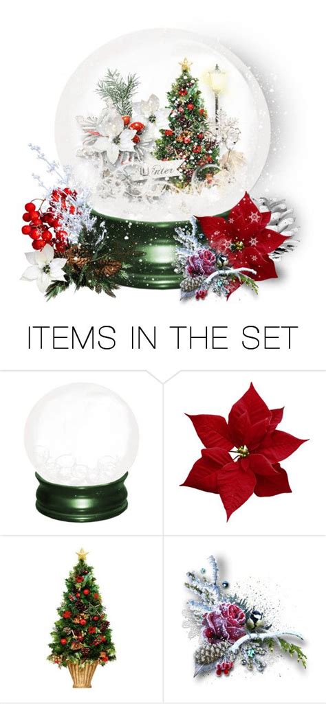 Winter Flowers Snowglobe By Alexandrazeres Liked On Polyvore