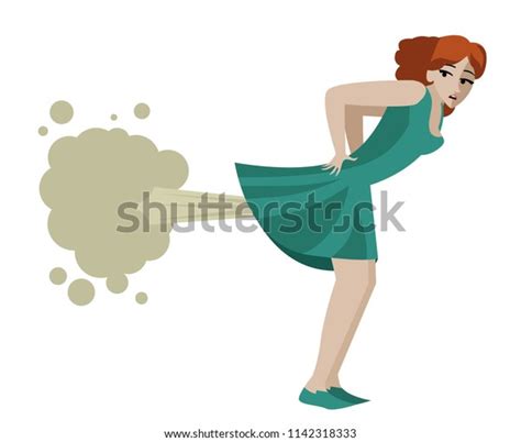 Woman Throwing Fart Stock Vector Royalty Free 1142318333 Shutterstock