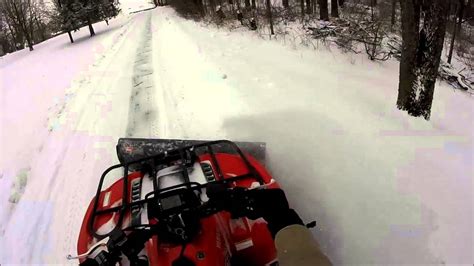 Yamaha Grizzly Snow Plowing Youtube