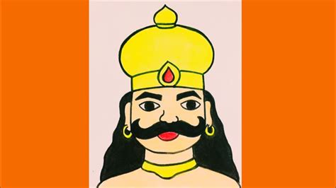 How To Draw Ravan Face Dussehra Drawing Art Drawing Youtube