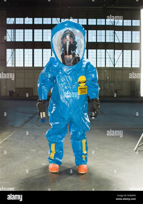 A National Guardsman Wears A Nuclear Radiation Suit During Training