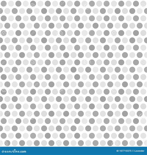 Polka Dot Pattern Seamless Vector Stock Vector Illustration Of Gray