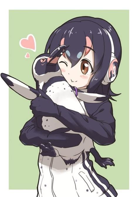 Hugging The Penguin Grape Kun Anime Kawaii Anime Anime Girl