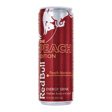 Red bull energy drink is appreciated worldwide by top athletes, busy professionals, university students and travellers on long journeys. Red Bull The Peach Edition Peach-Nectarine Energy Drink ...