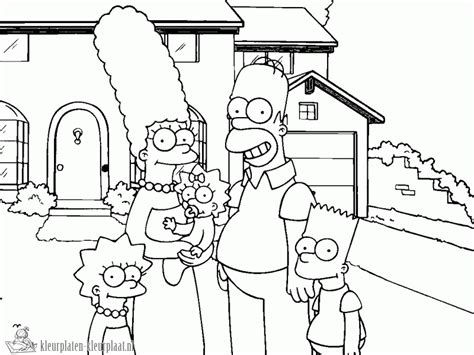 Kleurplaten thesimpsons kleurplatenkleurplaat.nl