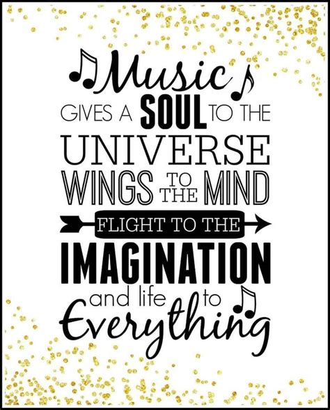 Free Printable Inspirational Quote Music Gives A Soul To The