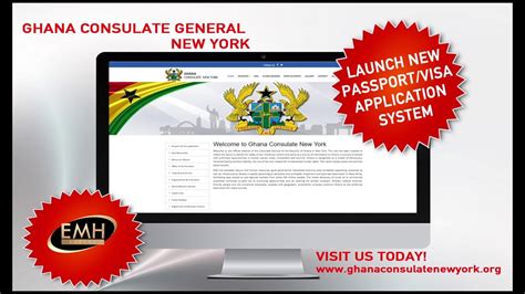 Ghana Consulate General New York Online Visa And Passport Application System Youtube