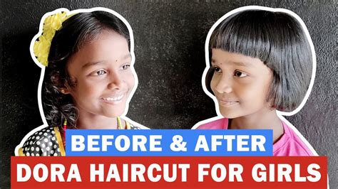 Easy And Cute Dora Haircut For Girls Chinnukutty Vlogs Youtube