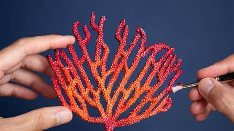 How To Sculpt Coral Red Gorgornian Sea Fan Polymer Claymodeling