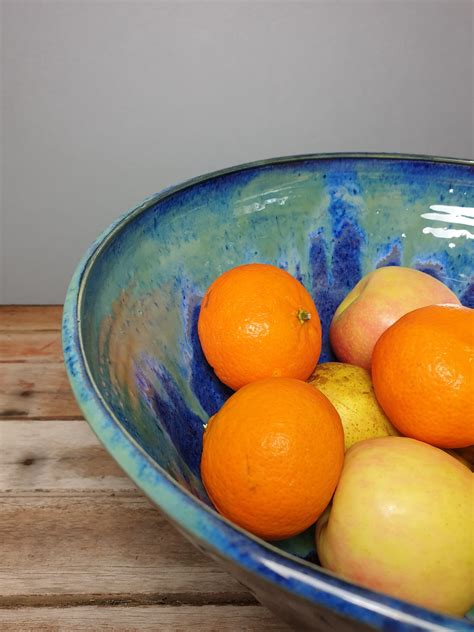 Extra Large Fruit Bowl Stoneware Bowl Ceramic Serving Dish Etsy