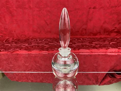 Vintage Hand Blown Art Glass Perfume Scent Bottle Tall Stopper Etsy