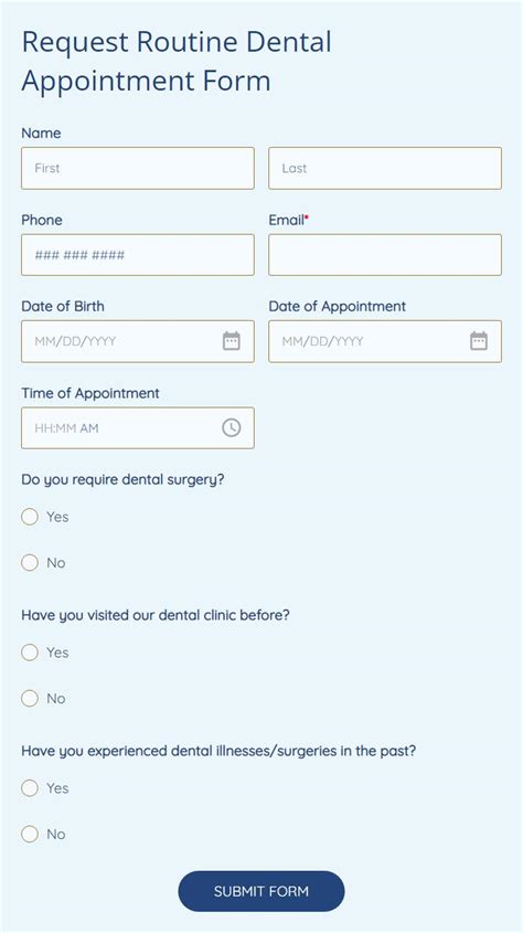 Free Appointment Form Template 123formbuilder
