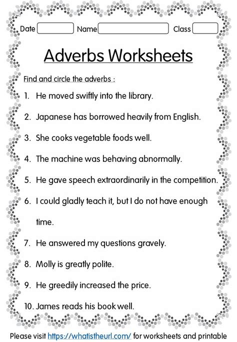 Adverbs Worksheet For Grade 2 Includes Key 2nd Grade Worksheets