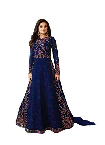 Buy Miss Ethnik Women Ethnic Wear Semi Stitched Designer Anarkali Unique Gown With Bottom And
