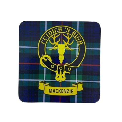 Mackenzie Clan Crest Cork Coaster Scottish Shop Macleods Scottish Shop