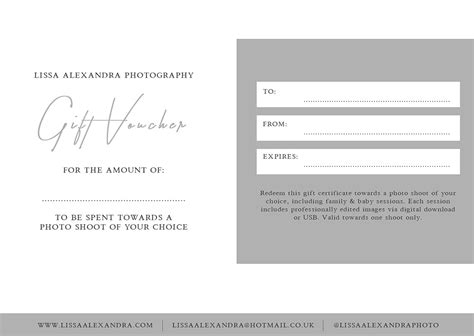 In this video we explain how our codes and vouchers work.to check out the. Photo Gift Vouchers by Lissa Alexandra Photography