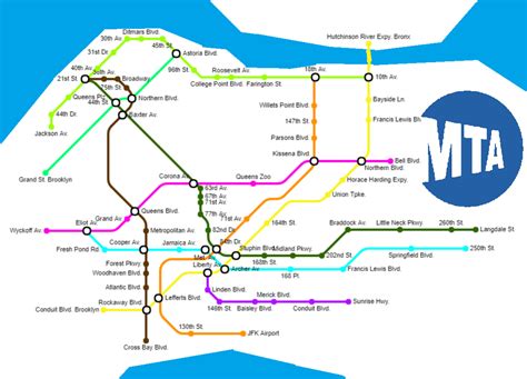 Subway Map Of Queens Time Zones Map