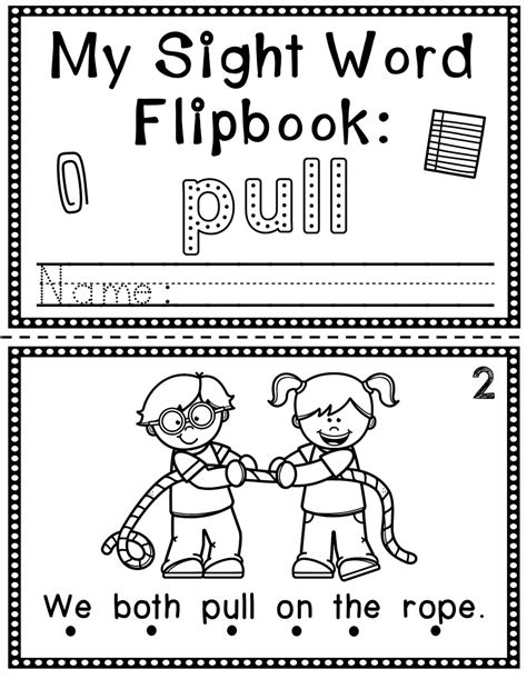 Sight Word Flip Book Flipbook Pull Made By Teachers