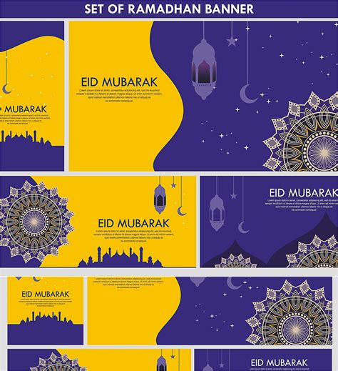 Set of Ramadhan template for facebook, instagram and other social media