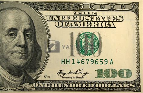 Front Of A One Hundred Dollar Bill Background By Njnightsky Vectors