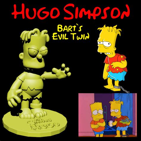 3d Printable Hugo Simpson Barts Evil Twin By Juan Imfeld